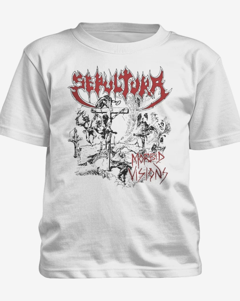 Polera de niño Blanco de Sepultura Morbid