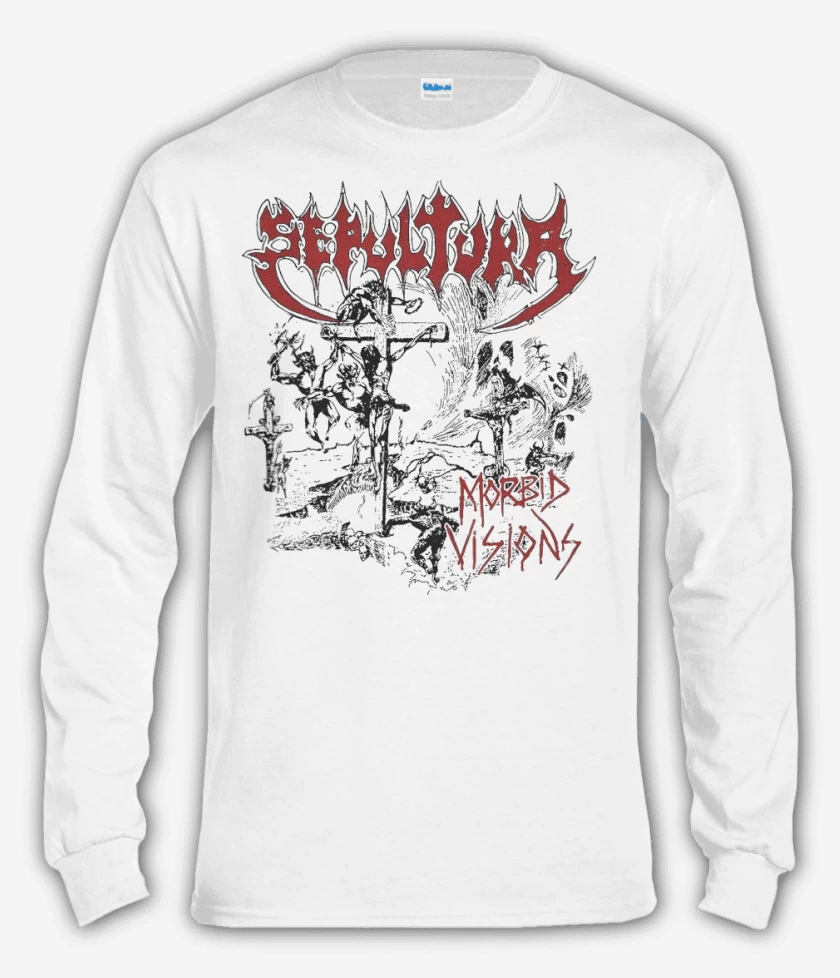 Polera manga larga Blanco de Sepultura Morbid