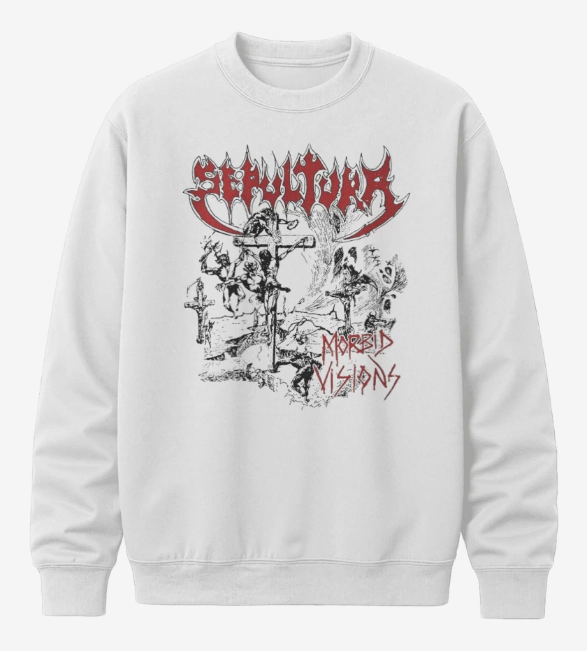 Poleron polo Blanco de Sepultura Morbid