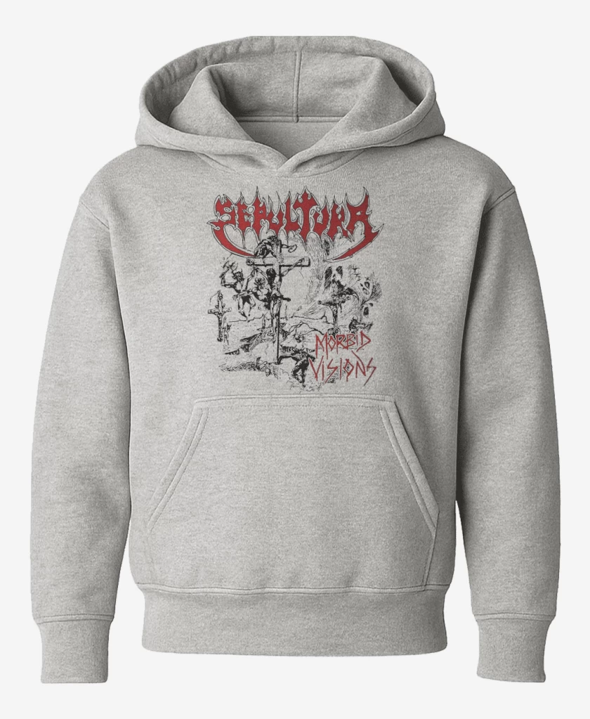 Poleron de niño Gris Melange de Sepultura Morbid