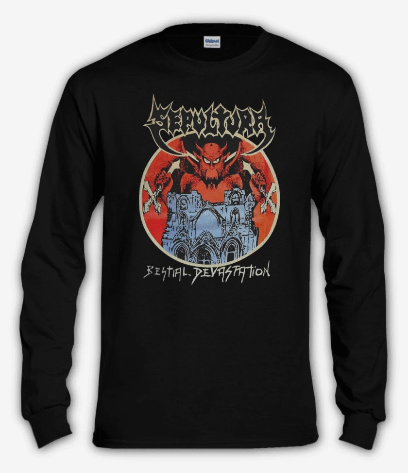 Polera manga larga Negro de Sepultura Bestial 