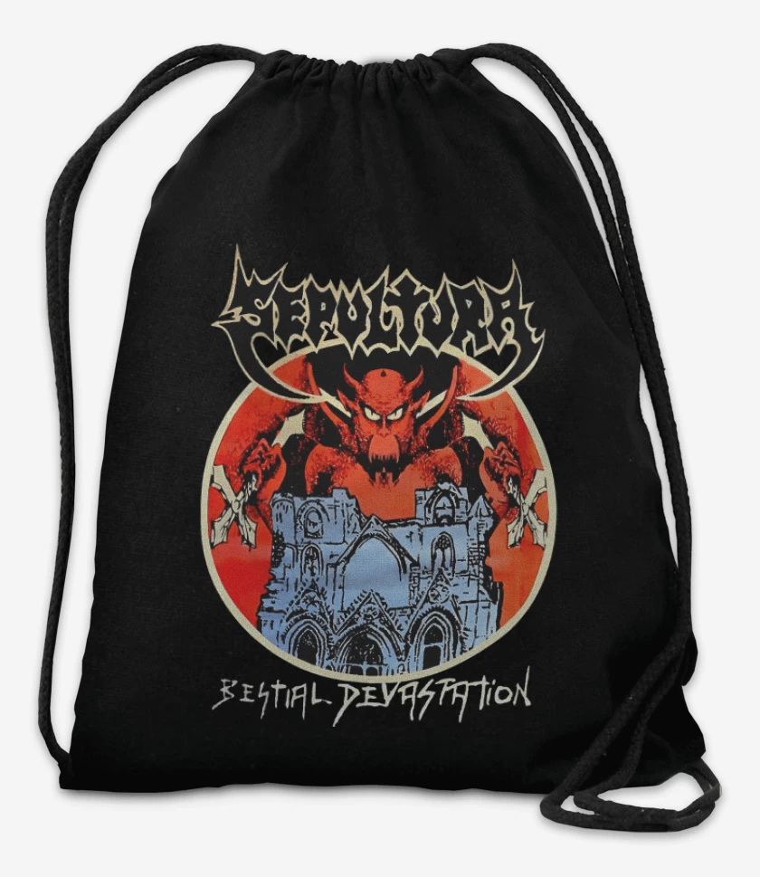 Mochila Negro de Sepultura Bestial 