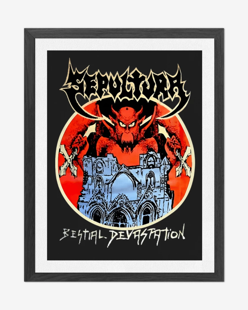 Cuadro decorativo Sepultura Bestial 