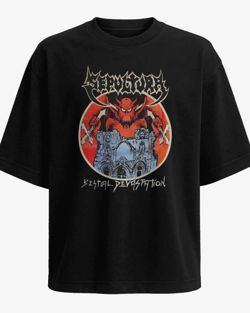 Polera Oversize Sepultura Bestial 