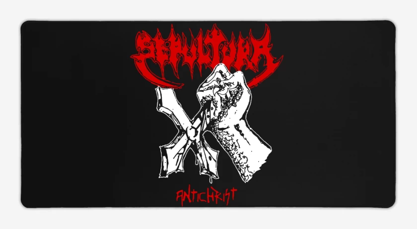 Mouse pad Gamer Negro de Sepultura Antichrist