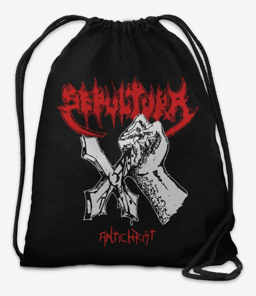 Mochila Negro de Sepultura Antichrist