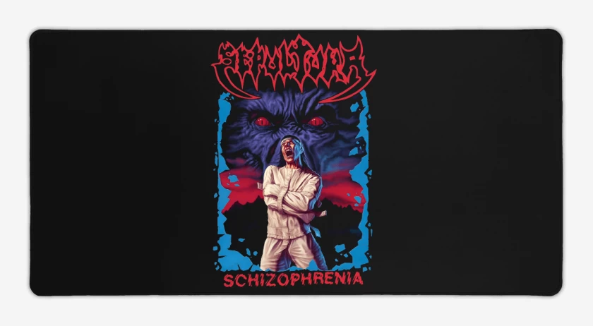 Mouse pad Gamer Negro de Sepultura Schizo