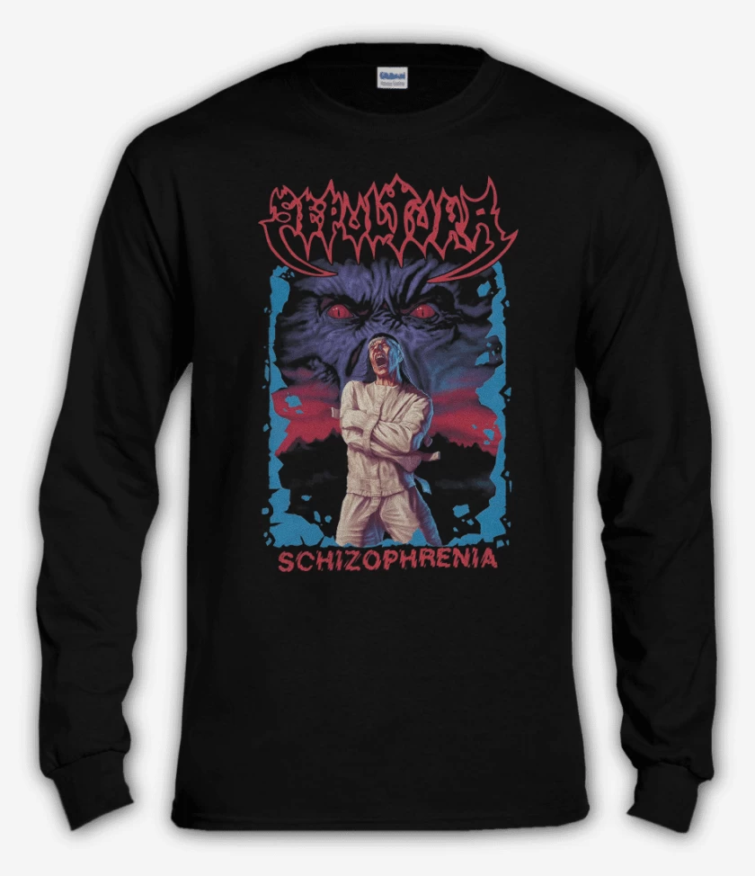 Polera manga larga Negro de Sepultura Schizo