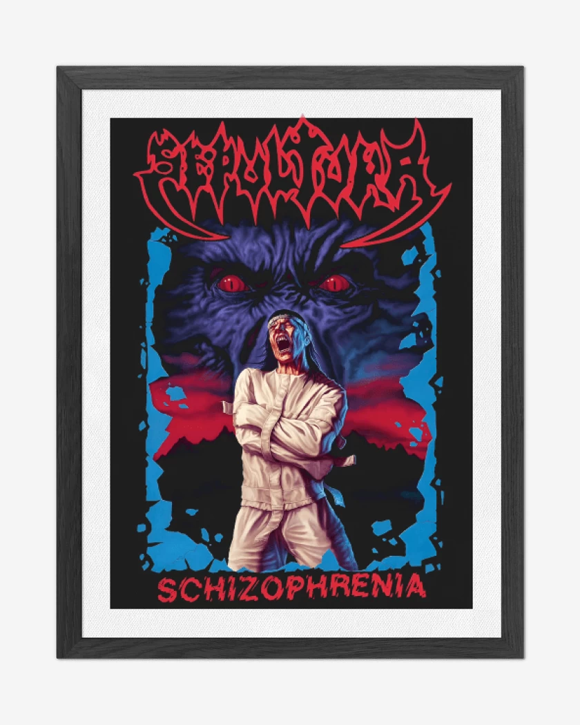Cuadro decorativo Negro de Sepultura Schizo