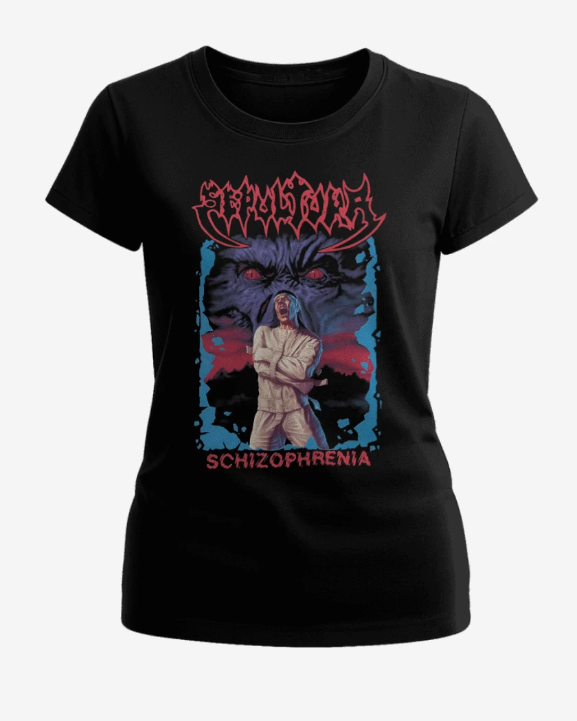 Polera de Mujer Negro de Sepultura Schizo