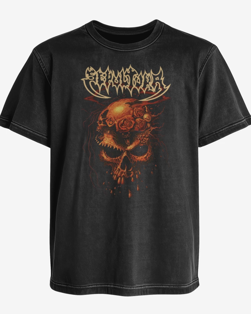 Polera desgastada Negro de Sepultura Beneath
