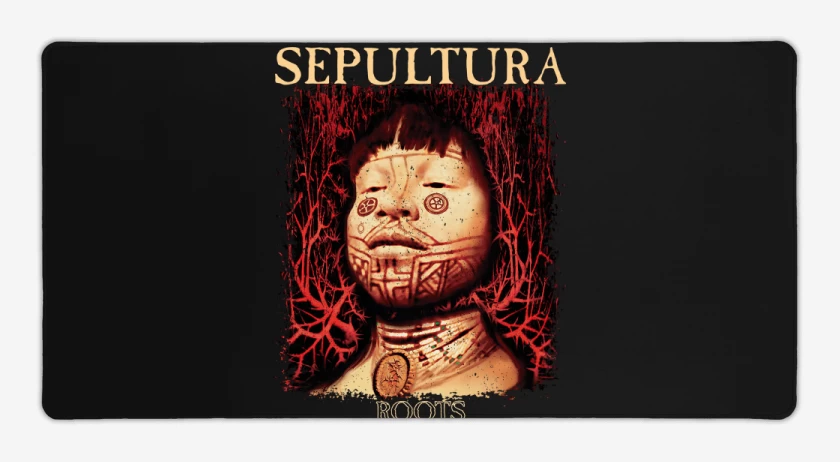 Mouse pad Gamer Negro de Sepultura Roots