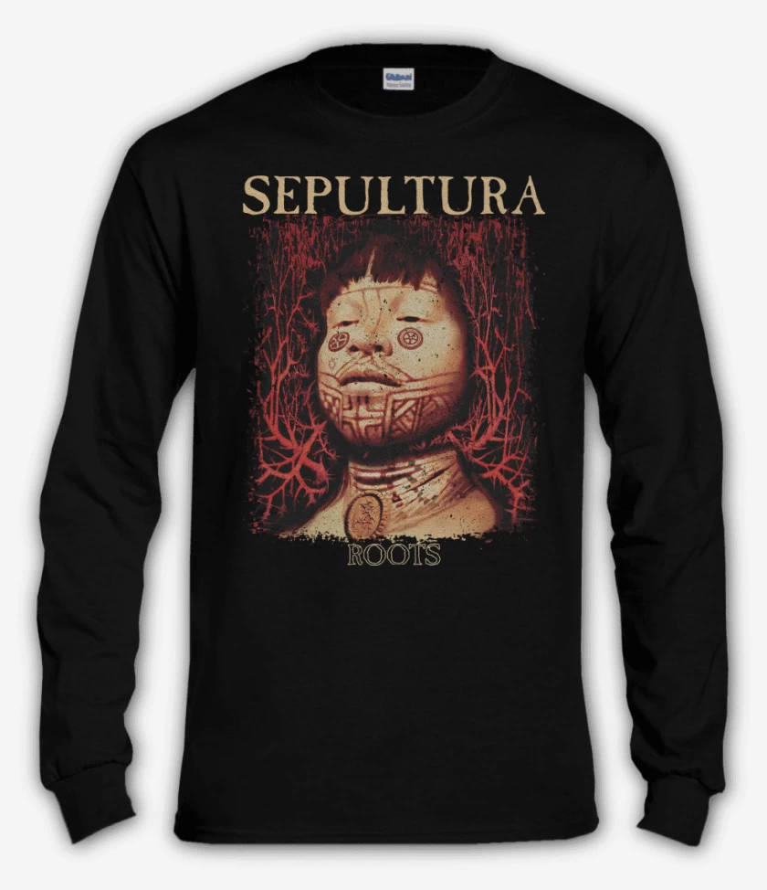 Polera manga larga Negro de Sepultura Roots