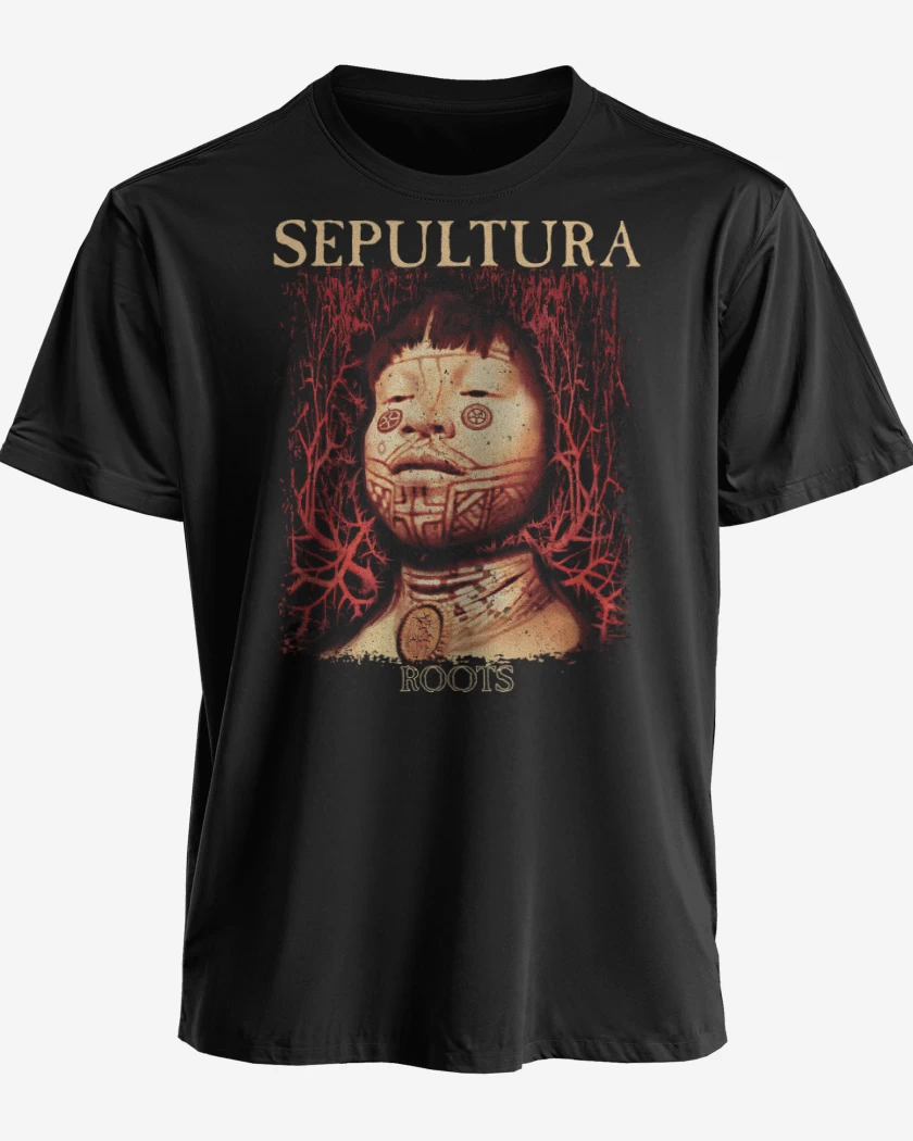 Polera premium Negro de Sepultura Roots