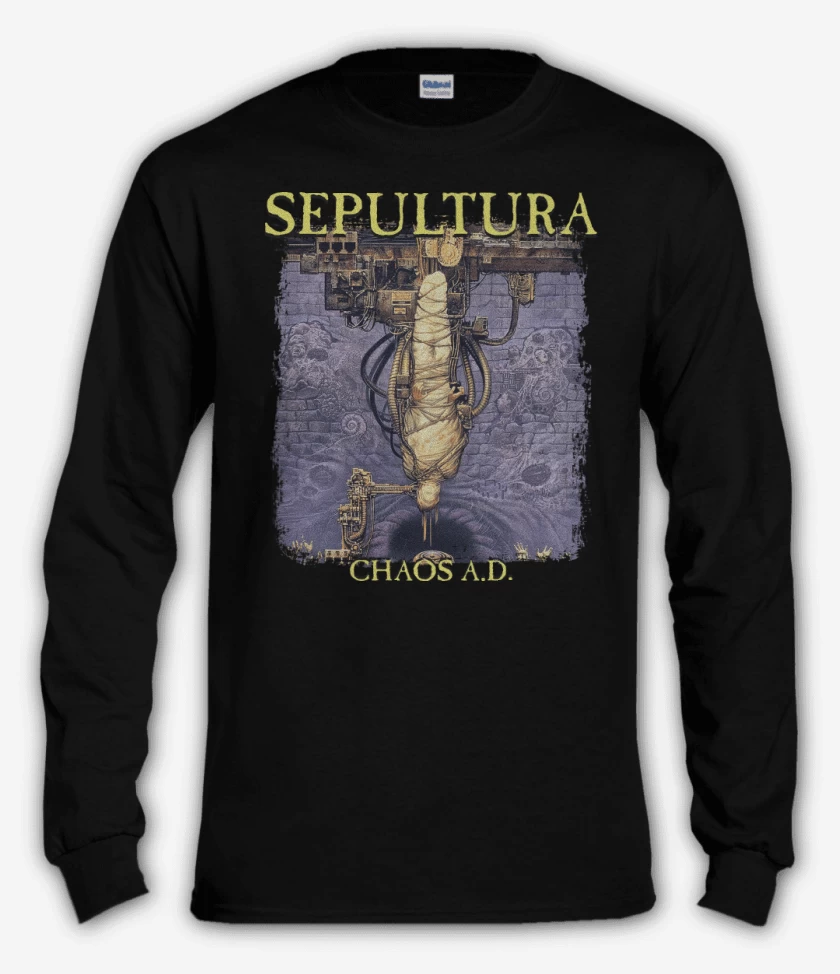 Polera manga larga Negro de Sepultura Chaos AD
