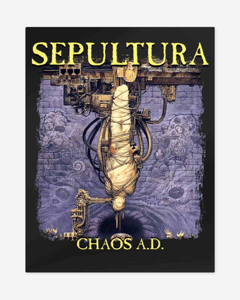Print metalico Sepultura Chaos AD