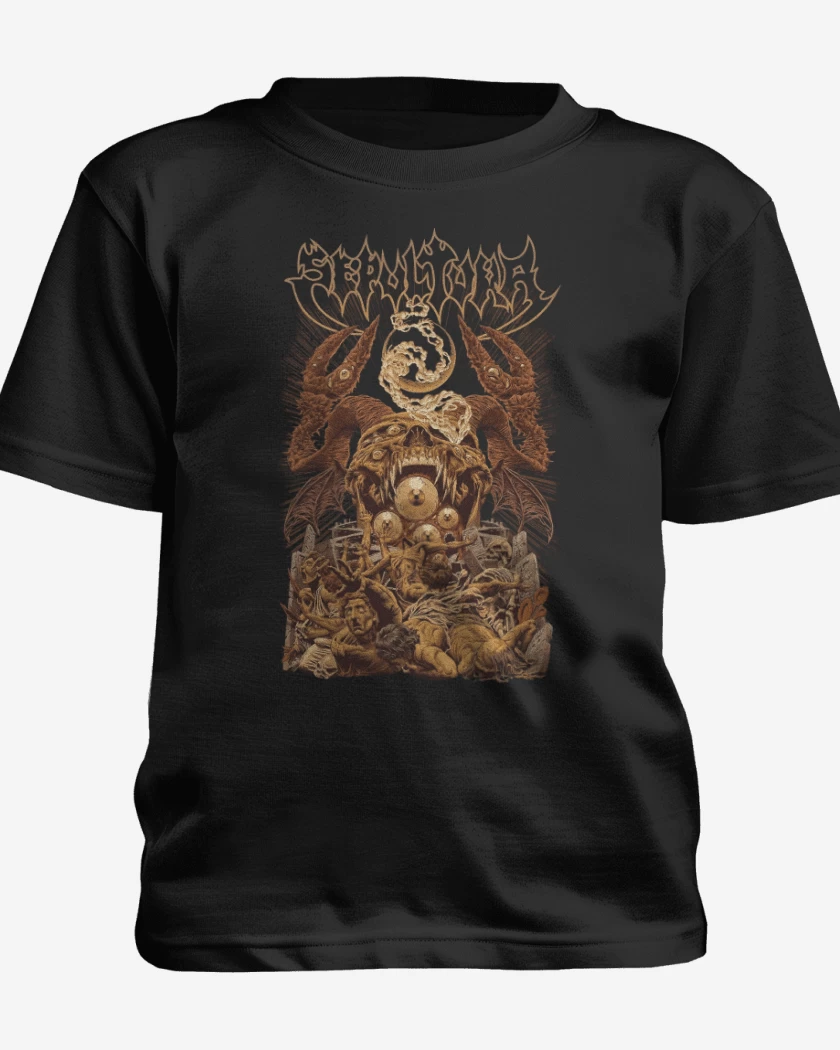 Polera de niño Negro de Sepultura Arise v2