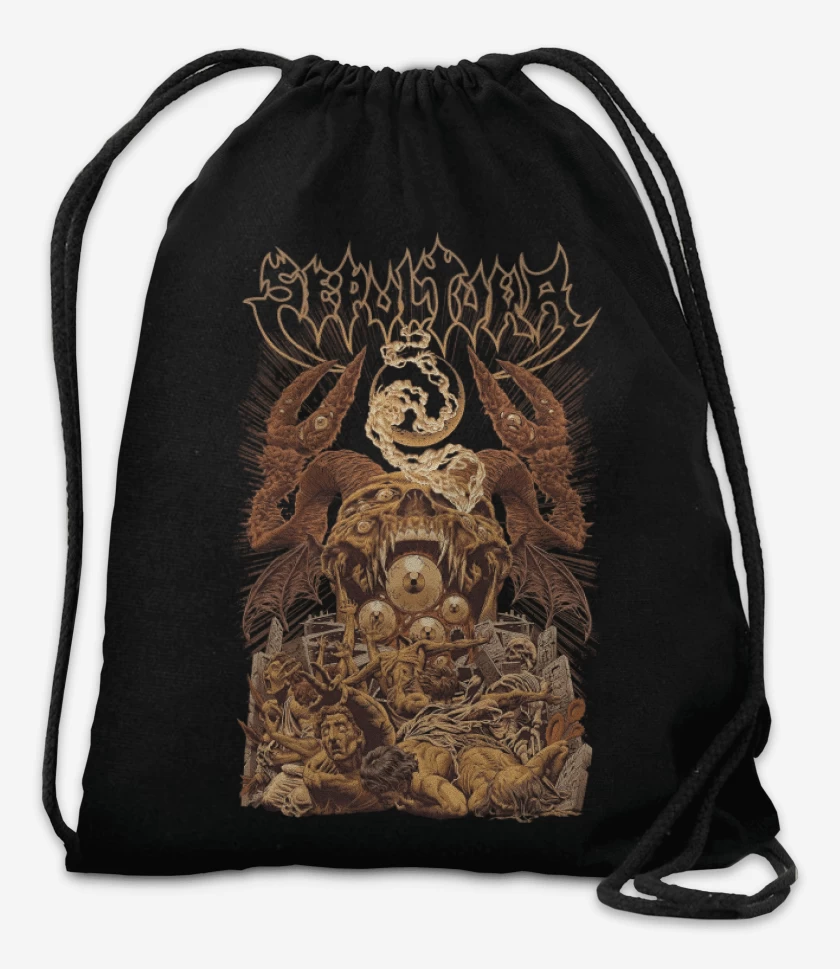 Mochila Negro de Sepultura Arise v2
