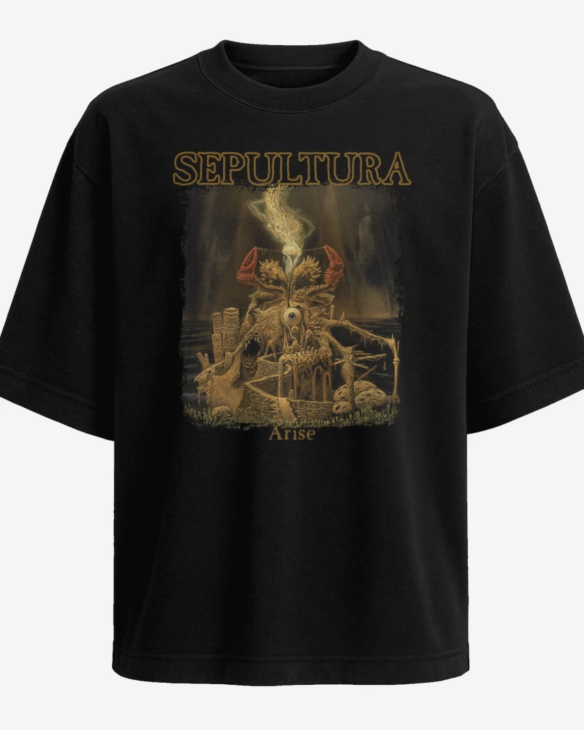 Polera Oversize Negro de Sepultura Arise