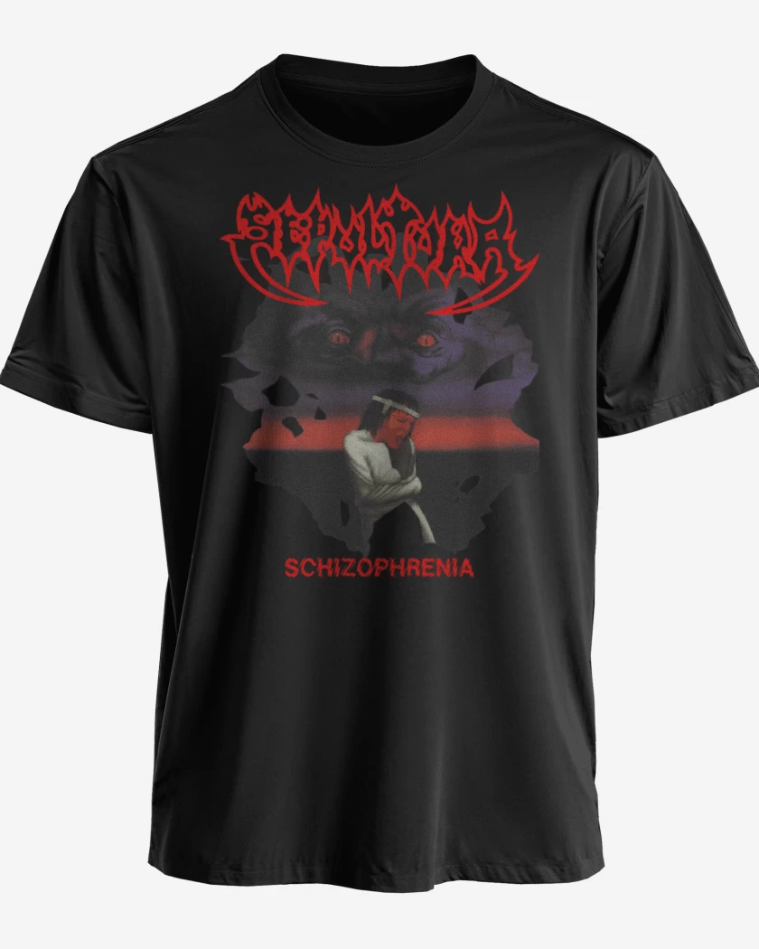 Polera premium Negro de Sepultura Schizophrenia