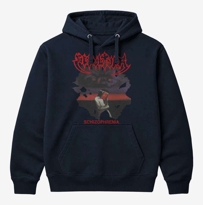 Polerón Canguro Azul Marino de Sepultura Schizophrenia