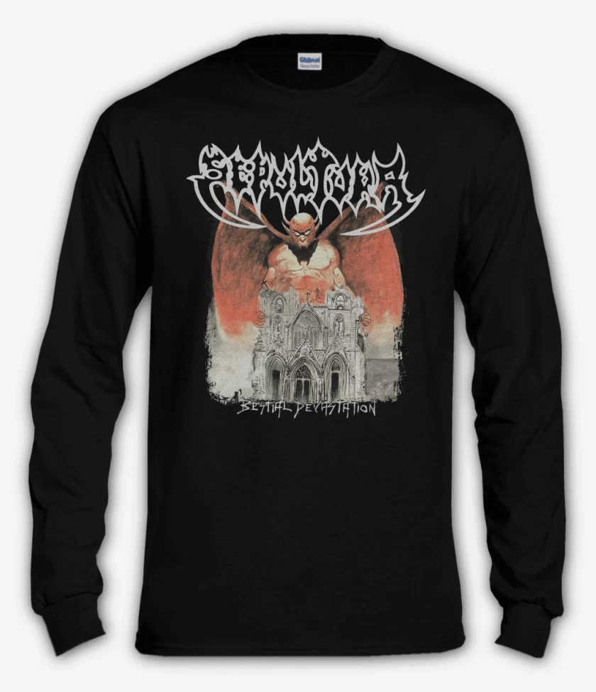 Polera manga larga Negro de Sepultura Bestial Devastation