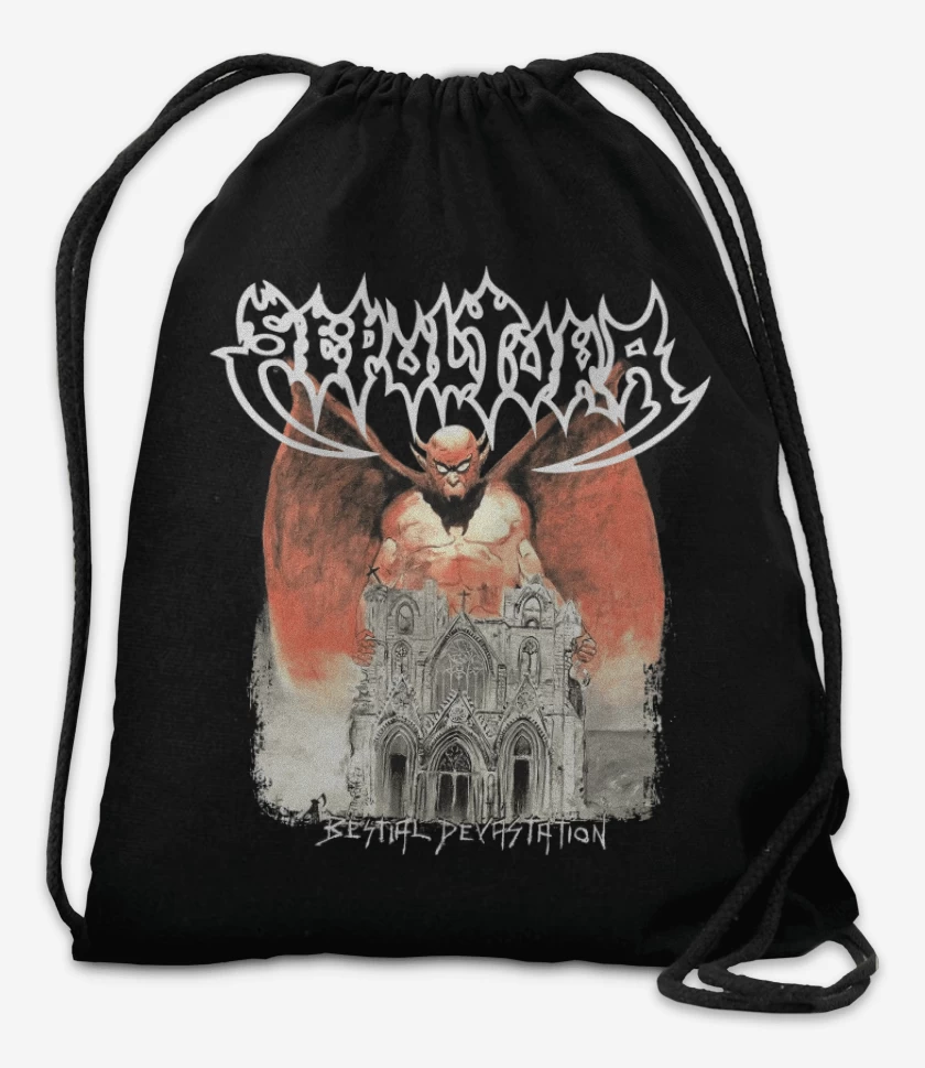 Mochila Negro de Sepultura Bestial Devastation