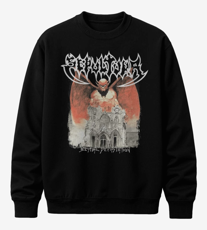 Poleron polo Negro de Sepultura Bestial Devastation