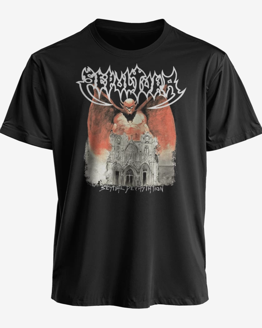 Polera premium Negro de Sepultura Bestial Devastation