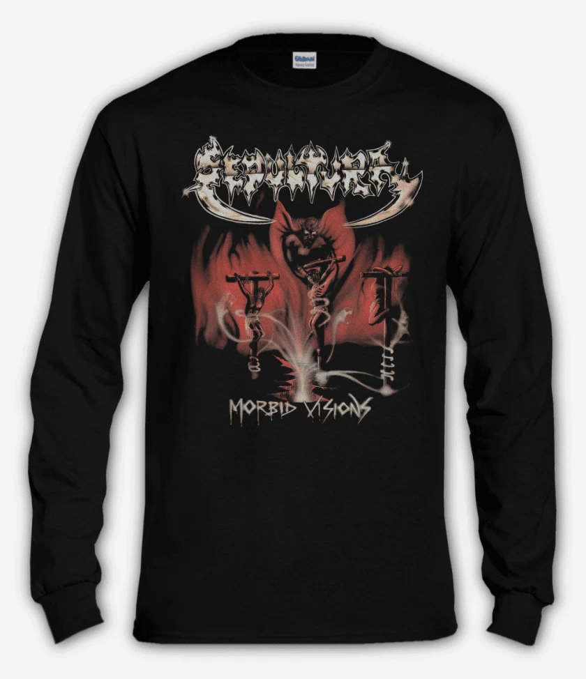Polera manga larga Negro de Sepultura Morbid Visions