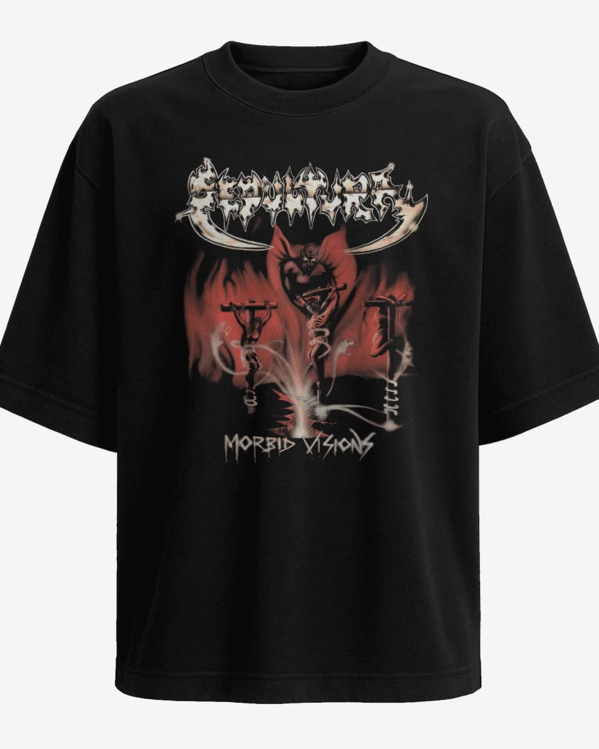 Polera Oversize Sepultura Morbid Visions