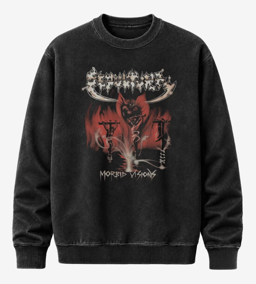 Poleron Polo Acid Wash Sepultura Morbid Visions
