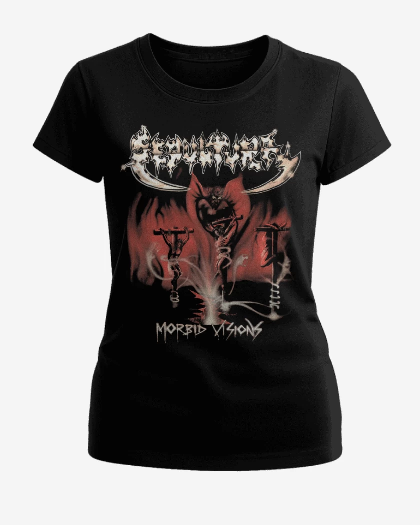 Polera de Mujer Negro de Sepultura Morbid Visions