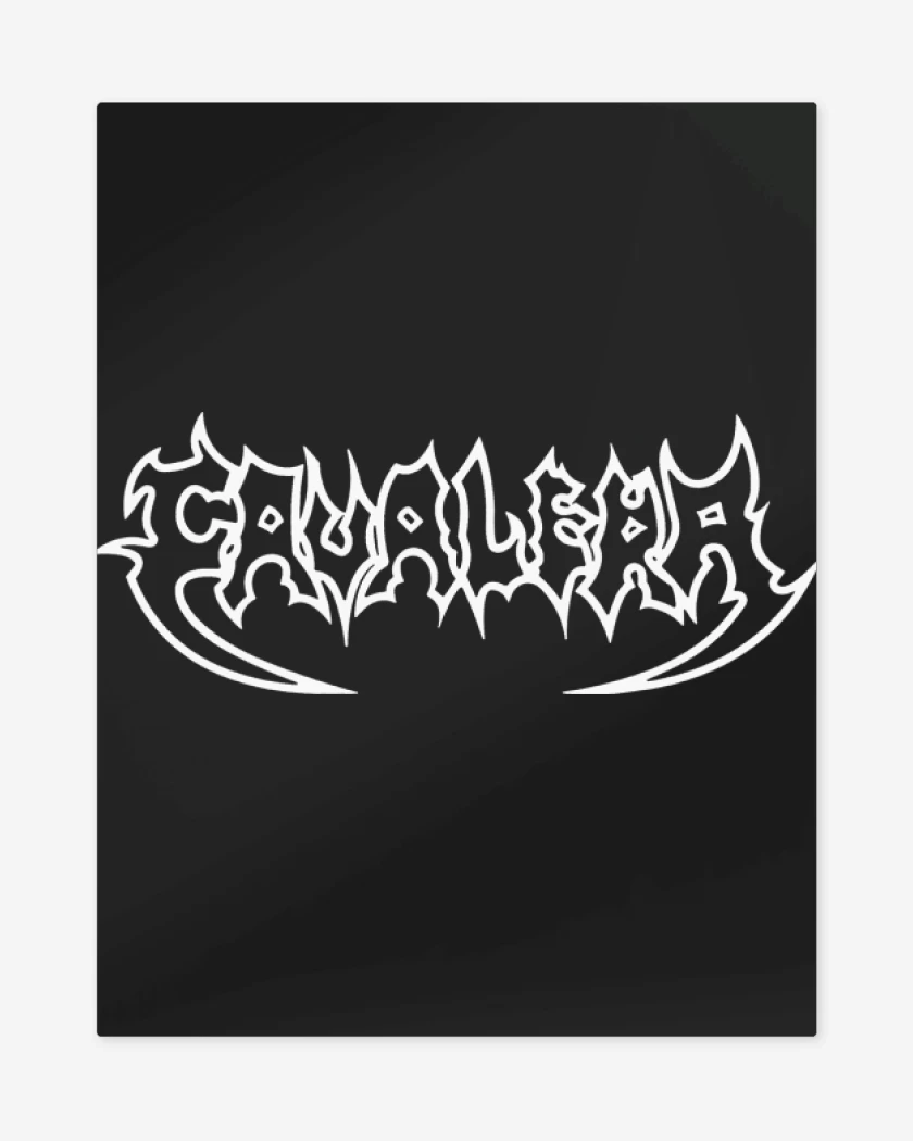 Print metalico Negro de Cavalera Logo
