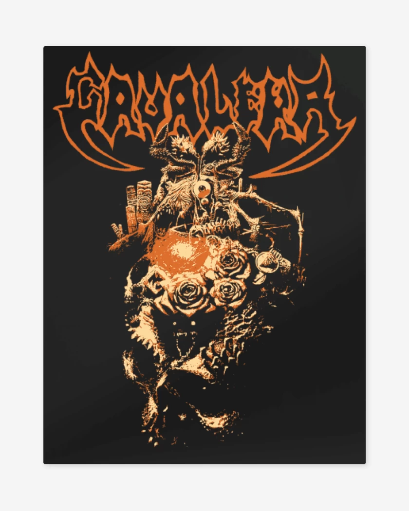 Print metalico Negro de Cavalera Beneath Arise