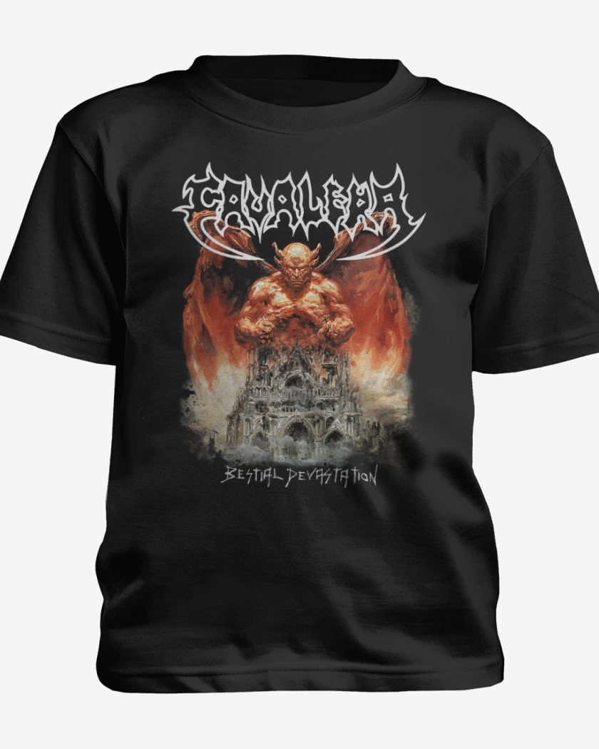Polera de niño Negro de Cavalera Bestial Devastation