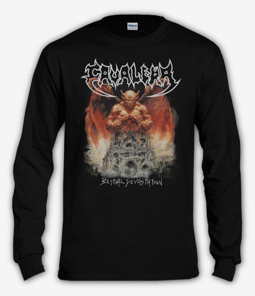 Polera manga larga Negro de Cavalera Bestial Devastation