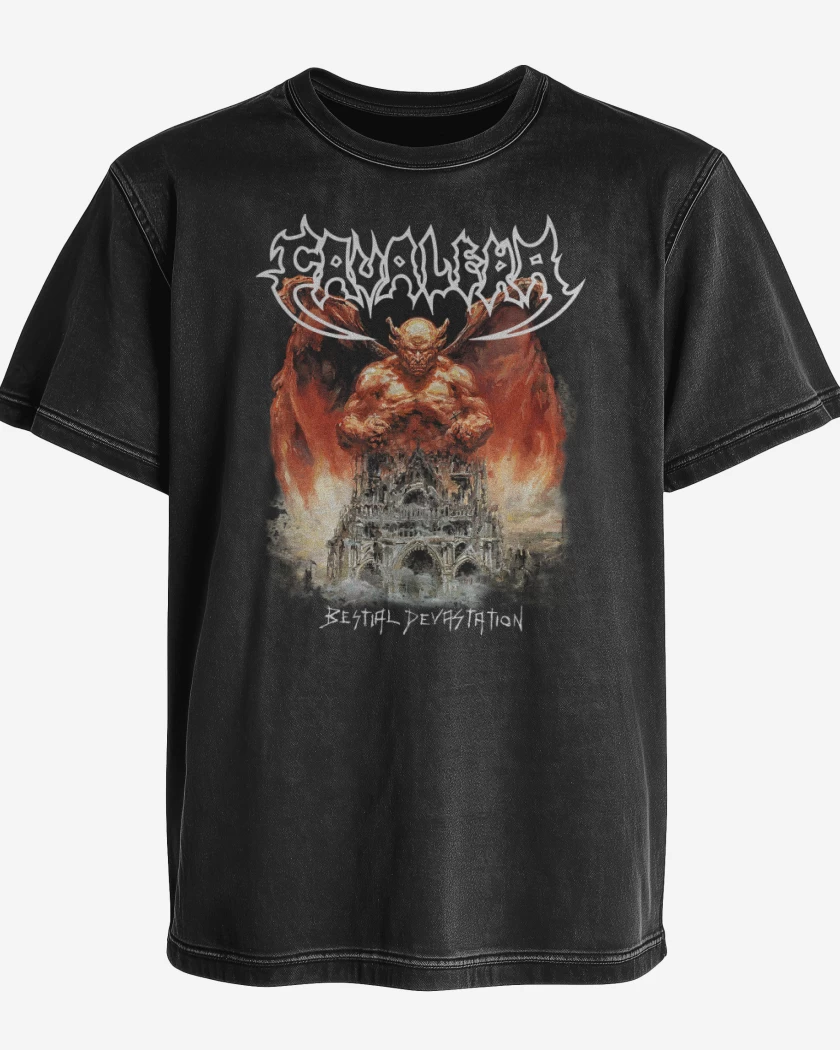 Polera desgastada Cavalera Bestial Devastation