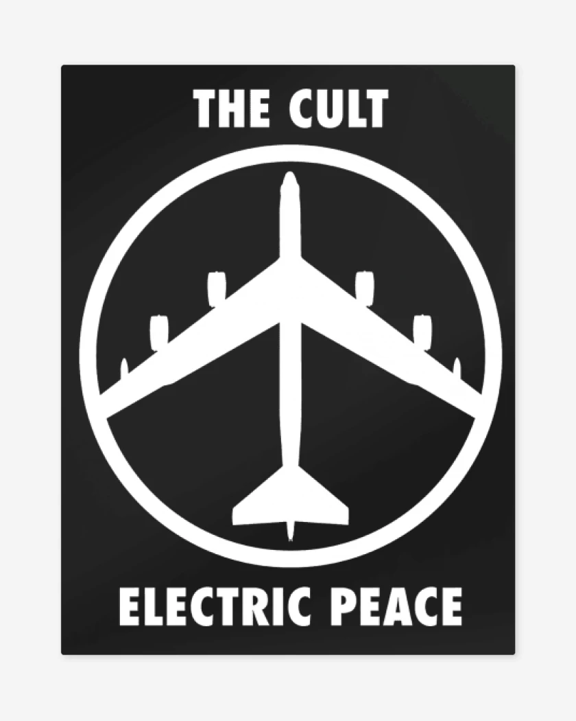 Print metalico Negro de The Cult Electric Peace