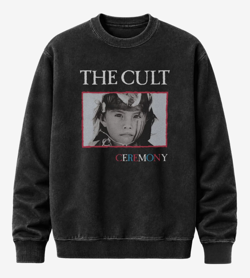 Poleron Polo Acid Wash Negro de The Cult Ceremony