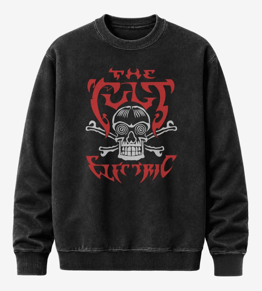 Poleron Polo Acid Wash Negro de The Cult Elec tric