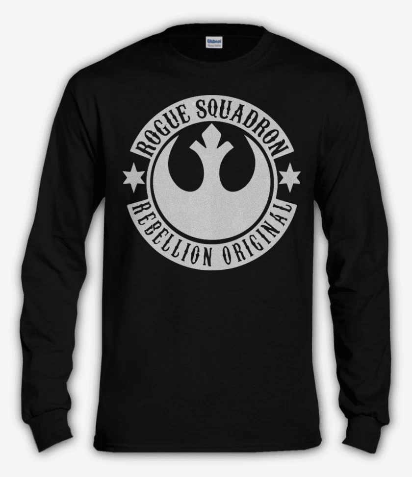 Polera manga larga Negro de Rogue squeadron