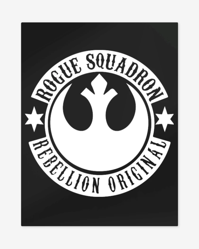 Print metalico Negro de Rogue squeadron