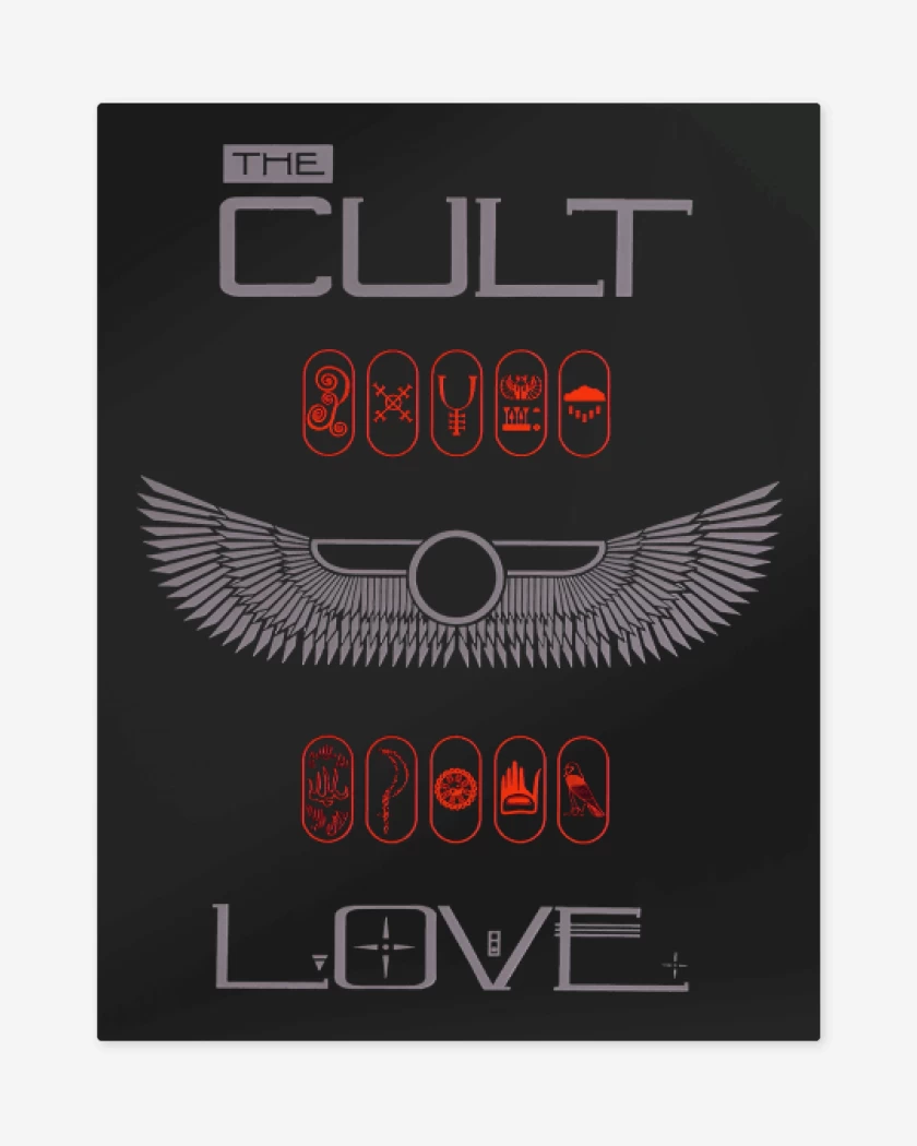 Print metalico Negro de The Cult Love