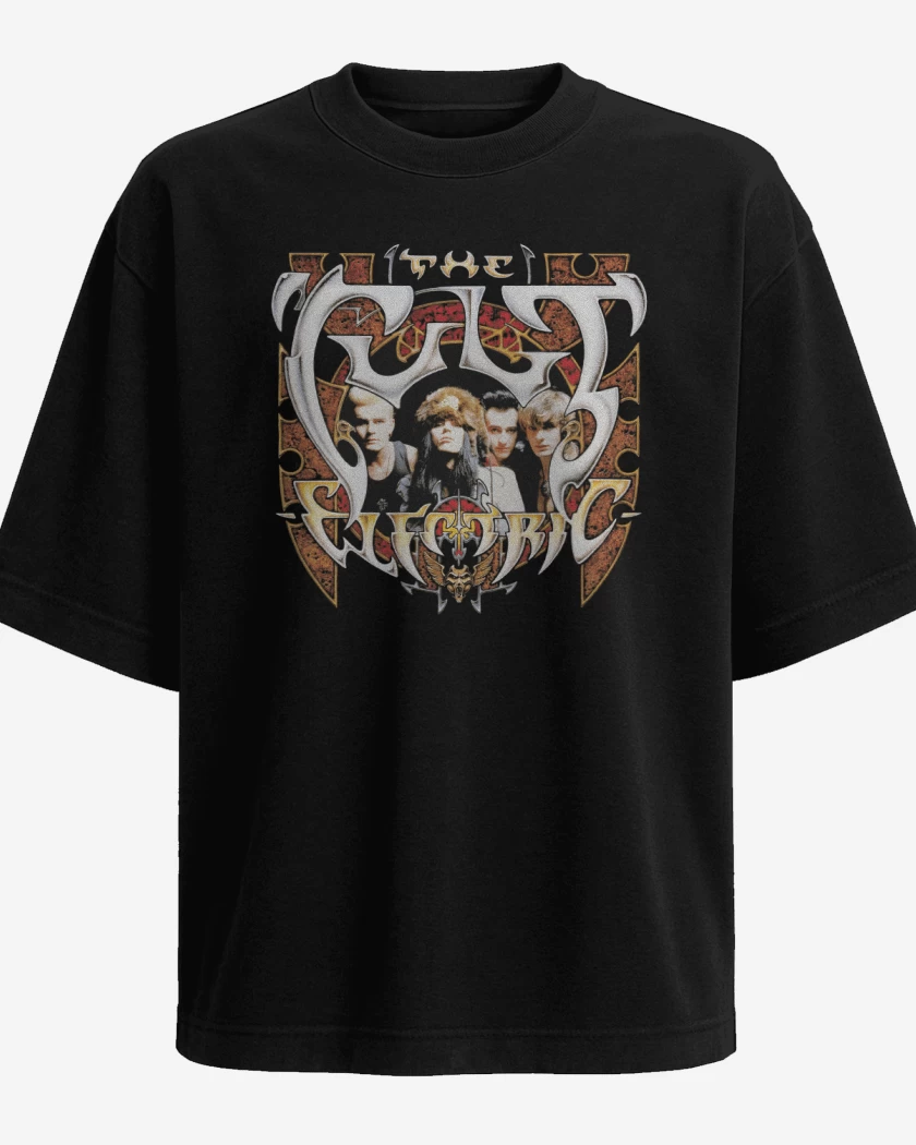 Polera Oversize Negro de The Cult Electric