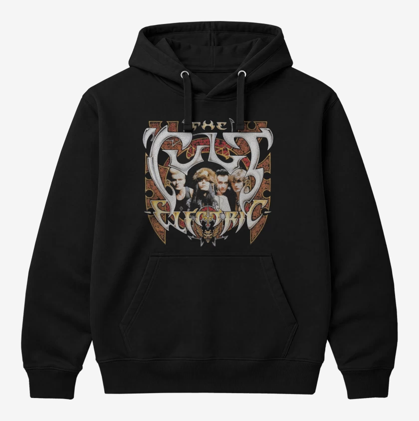 Polerón Canguro Negro de The Cult Electric