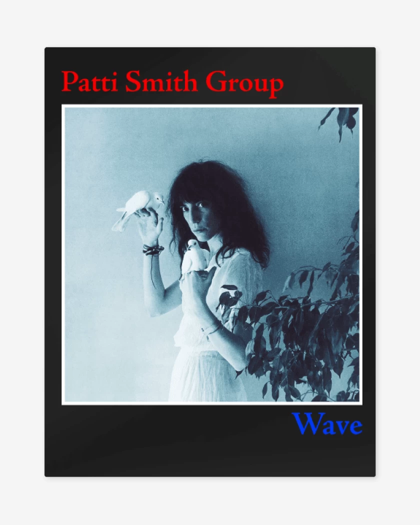 Print metalico Negro de Patti Smith Group Wave