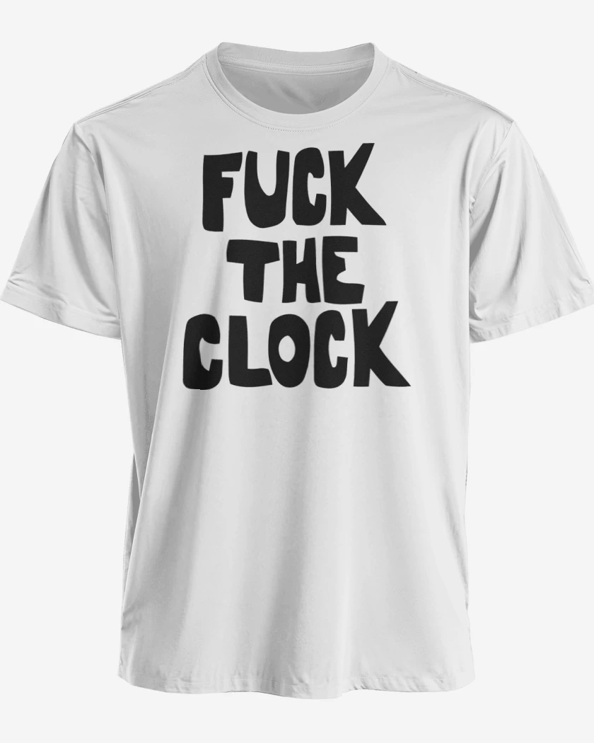 Polera premium Blanco de Patti Smith Fuck the Clock
