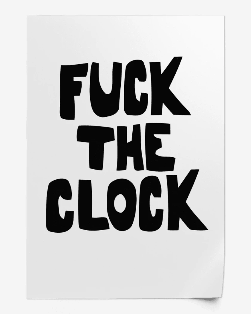 Print Patti Smith Fuck the Clock