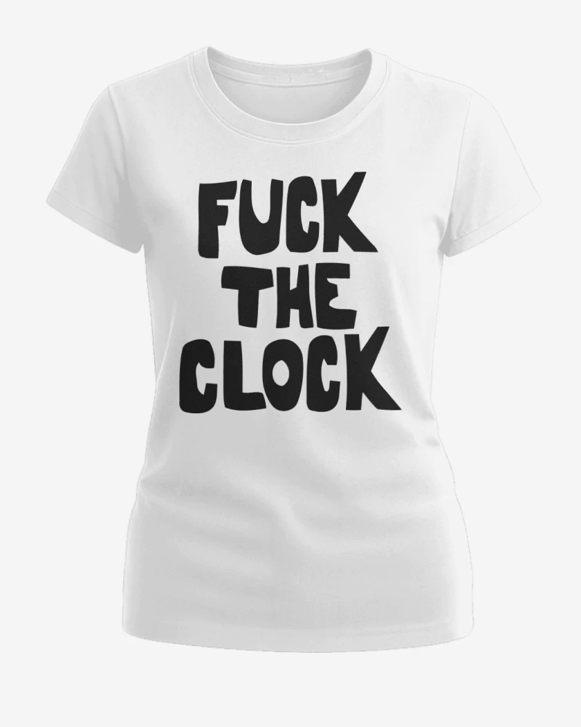 Polera de Mujer Blanco de Patti Smith Fuck the Clock